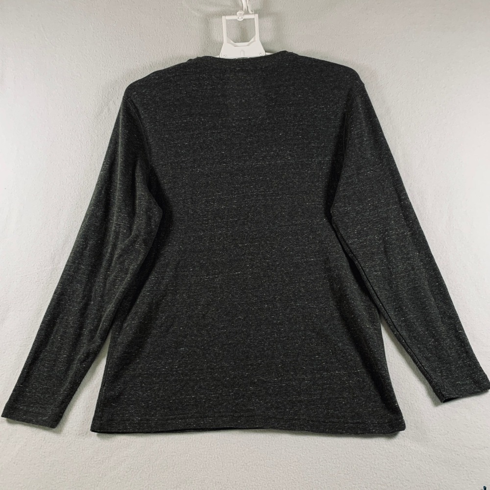 G.H. Bass & Co. Men's Long Sleeve Classic Henley Shirt Gray Heathered Size XL - Picture 5 of 12